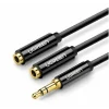 Cablu audio Ugreen 3.5 mm jack la 2 x 3.5 mm jack negru 20816