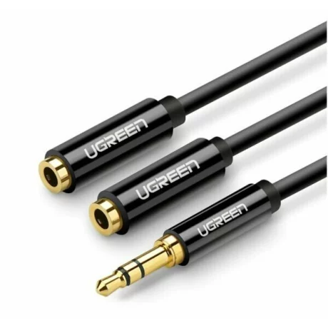 Cablu audio Ugreen 3.5 mm jack la 2 x 3.5 mm jack negru 20816