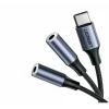 Cablu audio Ugreen USB Type-C la 2 x 3.5 mm jack 0.20 m argintiu 30732