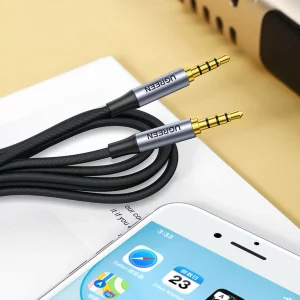 Cablu audio Ugreen stereo 4-pini 3.5 mm jack 2m negru 20782