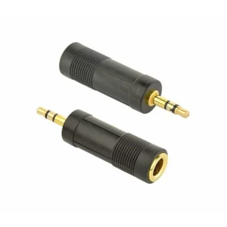 Adaptor audio GEMBIRD stereo 1 x 6.35 mm jack la 1 x 3.5 mm jack negru A-6.35F-3.5M