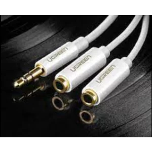 Cablu audio Ugreen stereo 3.5 mm jack la 2 x 3.5 mm jack 0.25 m alb 10739