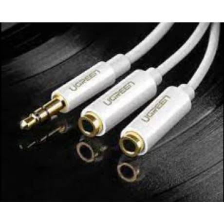 Cablu audio Ugreen stereo 3.5 mm jack la 2 x 3.5 mm jack 0.25 m alb 10739