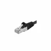 Patchcord PowerCord SFTP RJ45-RJ45 Cat.6A 0.5m negru SFTP-6A-0.5-BK