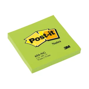 Notes adeziv neon, 76 x 76 mm, 100 file, Post-it