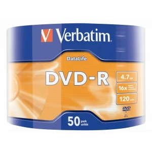 DVD-R VERBATIM 4.7GB, viteza 16x, 50 buc, &quot;Matt Silver&quot; &quot;43791&quot;