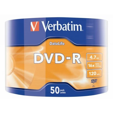 DVD-R VERBATIM 4.7GB, viteza 16x, 50 buc, &quot;Matt Silver&quot; &quot;43791&quot;