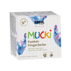 Finger Paint Gleaming Mucki, set 4 x 150 ml