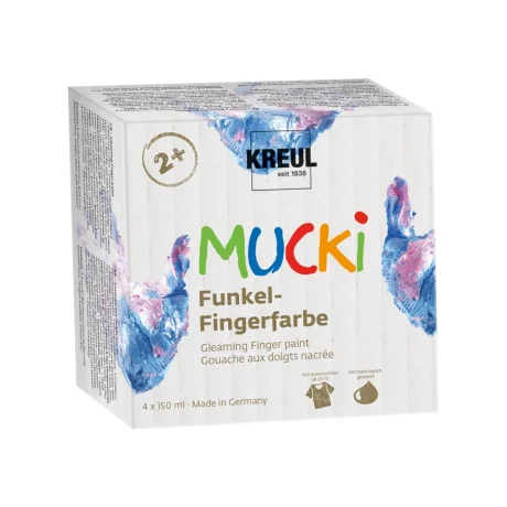 Finger Paint Gleaming Mucki, set 4 x 150 ml