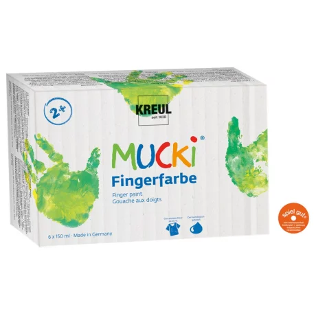 Finger Paint Mucki, set 6 x 150 ml