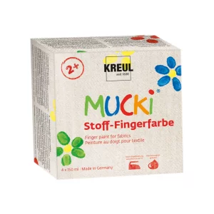 Finger Paint pentru țesături Mucki, set 4 x 150 ml