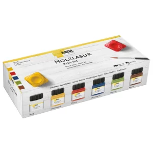 Vopsea acrilica pentru lemn Basic Kreul, set 6 x 20 ml