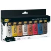 Vopsea acrilică Solo Goya Effect Colors, set 8 buc x 20 ml