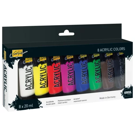 Vopsea acrilică Solo Goya, set 8 buc x 20 ml