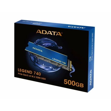 SSD ADATA, LEGEND 740,  500 GB, M.2, PCIe Gen3.0 x4, 3D TLC Nand