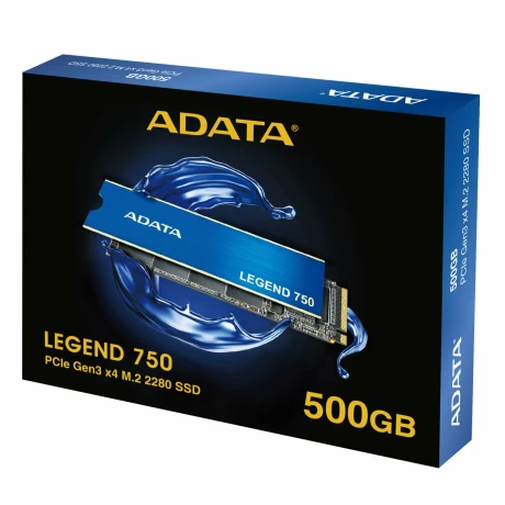 SSD ADATA, LEGEND 750,  500 GB, M.2, PCIe Gen3.0 x4, 3D TLC Nand