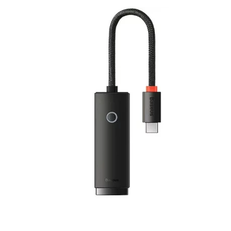 ADAPTOR RETEA Baseus Lite, USB Type-C to RJ-45 Gigabit LAN, LED, negru &quot;WKQX000301&quot; (timbru verde 0.18 lei)  - 6932172606114
