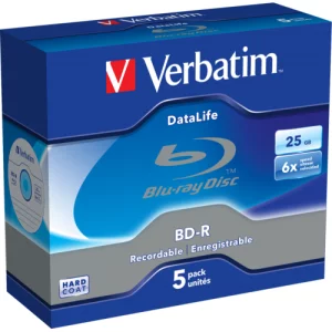 BD-R WHITE BLUE SURFACE, 6X, 25GB, Jewel Case set 5 buc, &quot;43836-Pack&quot;