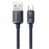 CABLU alimentare si date Baseus Crystal Shine, Fast Charging Data Cable pt. smartphone, USB la USB Type-C 100W, 1.2m, braided, negru &quot;CAJY000401&quot; (timbru verde 0.18 lei) - 6932172602802