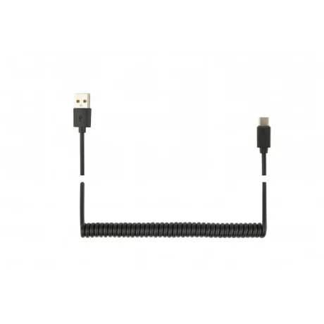 CABLU alimentare si date GEMBIRD, pt. smartphone, USB 2.0 (T) la USB 2.0 Type-C (T),  1.8m, spiralat, negru, &quot;CC-USB2C-AMCM-6&quot; (timbru verde 0.08 lei)