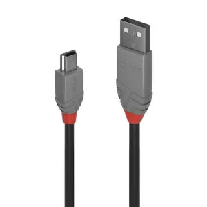 CABLU alimentare si date Lindy pt.smartphone  Mini-USB (T) la USB 2.0 (T), 1 m, PVC, negru, &quot;LY-36722&quot; (timbru verde 0.08 lei)