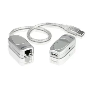 CABLU USB ATEN, prelungitor, conector USB 1.1 (T) | RJ-45 (M), gri, &quot;UCE60-AT&quot; (timbru verde 0.18 lei)