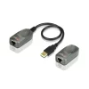 CABLU USB ATEN, prelungitor, conector USB 2.0 (T) | RJ-45 (M), gri, &quot;UCE260-A7-G&quot; (timbru verde 0.08 lei)