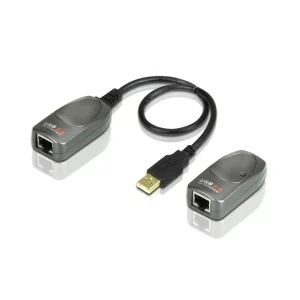 CABLU USB ATEN, prelungitor, conector USB 2.0 (T) | RJ-45 (M), gri, &quot;UCE260-A7-G&quot; (timbru verde 0.08 lei)