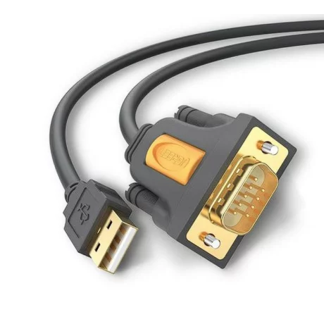 CABLU USB Ugreen adaptor, &quot;CR104&quot; USB 2.0 (T) la Serial DB9M (9-pin)(RS232)(T), 1m, negru, &quot;20210&quot; (timbru verde 0.08 lei) - 6957303801893