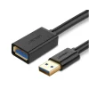 CABLU USB Ugreen prelungitor, &quot;US129&quot; USB 3.0 (T) la USB 3.0 (M), conectori auriti, 1.5m, negru, &quot;30126&quot; (timbru verde 0.08 lei) - 6957303831265