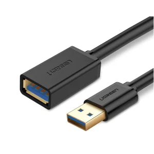 CABLU USB Ugreen prelungitor, &quot;US129&quot; USB 3.0 (T) la USB 3.0 (M), conectori auriti, 1.5m, negru, &quot;30126&quot; (timbru verde 0.08 lei) - 6957303831265