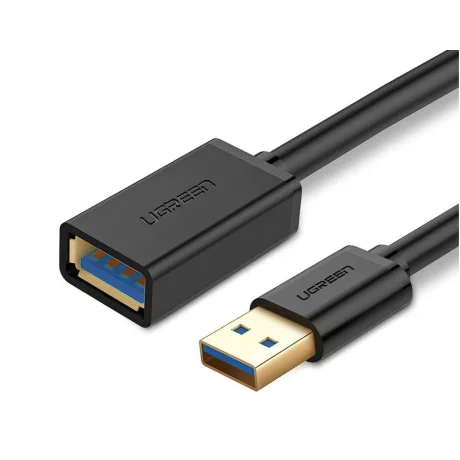 CABLU USB Ugreen prelungitor, &quot;US129&quot; USB 3.0 (T) la USB 3.0 (M), conectori auriti, 3m, negru, &quot;30127&quot; (timbru verde 0.18 lei) - 6957303831272