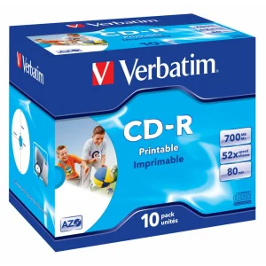 CD-R AZO WIDE PRINTABLE SURFACE, 52X, 700MB, Jewel Case set 10 buc, &quot;43325-Pack&quot;