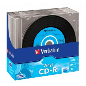 CD-R VINYL SURFACE, 52X, 700MB, Slim Case set 10 buc, &quot;43426-Pack&quot;