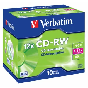 CD-RW SCRATCH RESISTANT SURFACE, 12X, 700MB, Jewel Case set 10 buc, &quot;43148-Pack&quot;