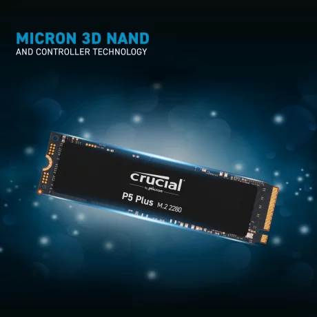 Crucial SSD 500GB P5 Plus M.2 NVMe, M.2 80mm PCIe Gen4 Micron 3D NAND