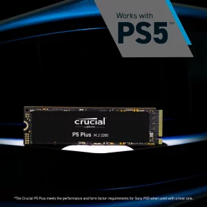 Crucial SSD 500GB P5 Plus M.2 NVMe, M.2 80mm PCIe Gen4 Micron 3D NAND