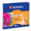 DVD-R COLOUR SURFACE, 16X, 4.7GB, Slim Case set 5 buc, &quot;43167-Pack&quot;