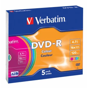 DVD-R COLOUR SURFACE, 16X, 4.7GB, Slim Case set 5 buc, &quot;43167-Pack&quot;