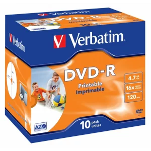 DVD-R WIDE PRINTABLE SURFACE, 16X, 4.7GB, Jewel Case set 10 buc, &quot;43521-Pack&quot;