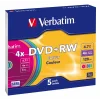 DVD+RW COLOUR SURFACE, 4X, 4.7GB, Slim Case set 5 buc, &quot;43297-Pack&quot;