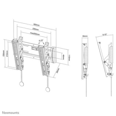 NM Select TV Wall Mount Tilt 10&quot;-40&quot;, &quot;NM-W125BLACK&quot;