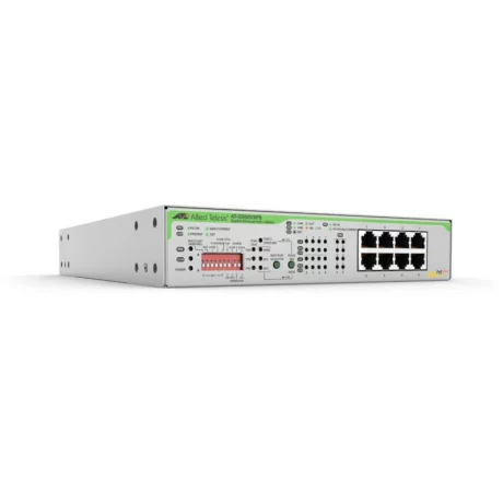 SWITCH. PoE Allied Telesis, port Gigabit x 8, rackabil, carcasa metalica, &quot;AT-GS920/8PS-50&quot; (timbru verde 2 lei)