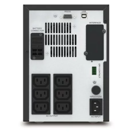 UPS APC, &quot; Easy UPS SMV&quot;, Line Int. cu management, mini tower, 1000VA/700W, AVR, IEC x 6, back-up 1 - 10 min., &quot;SMV1000CAI&quot; (timbru verde 40 lei)