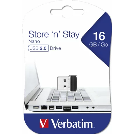 USB DRIVE 2.0 NANO STORE  N  STAY 16GB &quot;97464&quot; (timbru verde 0.03 lei)