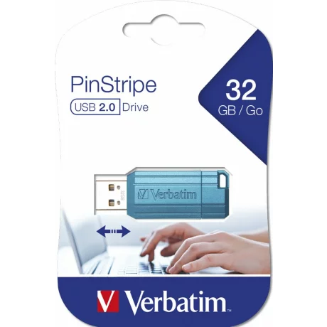 USB DRIVE 2.0 PINSTRIPE 32GB STORE  N  GO CARIBBEAN BLUE &quot;49057&quot; (timbru verde 0.03 lei)