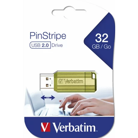 USB DRIVE 2.0 PINSTRIPE 32GB STORE N GO EUCALYPTUS GREEN &quot;49958&quot; (timbru verde 0.03 lei)