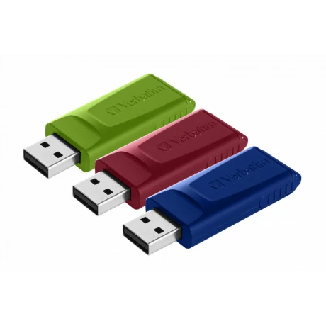 USB DRIVE 2.0 STORE  N  GO SLIDER 3 X 16GB (RED / BLUE / GREEN) &quot;49326&quot; (timbru verde 0.03 lei)