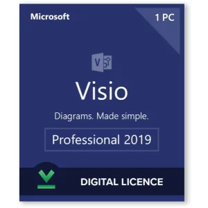 Visio Pro 2019 Win English Medialess, &quot;D87-07432&quot;