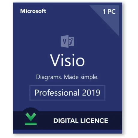 Visio Pro 2019 Win English Medialess, &quot;D87-07432&quot;